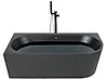 Hörnbadkar GOCTA 1700 x 800 mm Svart Högervänd