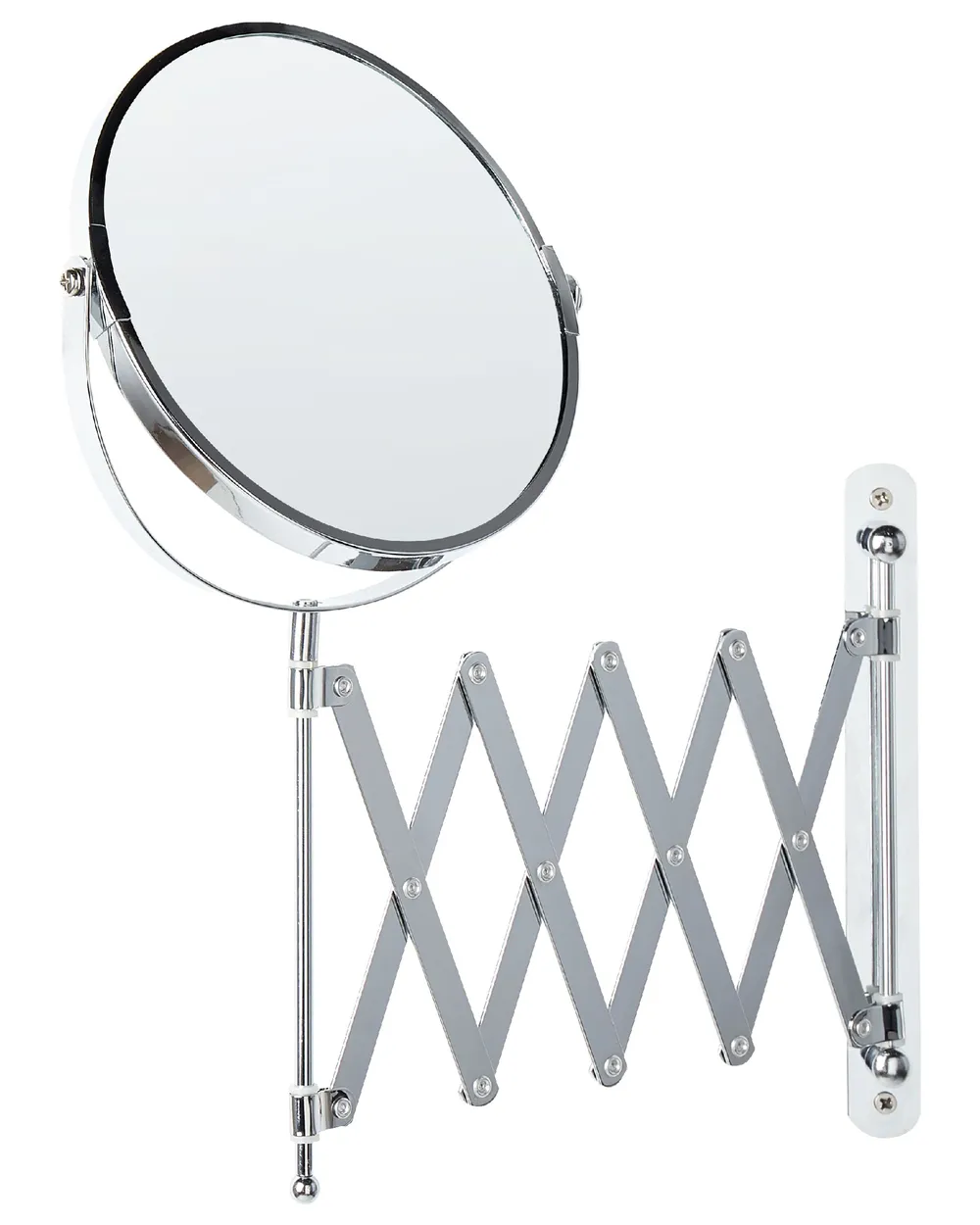 Extending Wall Makeup Mirror YVELINES 57 cm 36 cm Metal Silver_848187