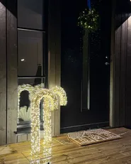 Outdoor Decoration LED HOLMAVIK 74 cm Candy Cane Gold_1041570
