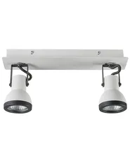 Spotlight med 2 lampor BARO Justerbar Metall Vit_828860