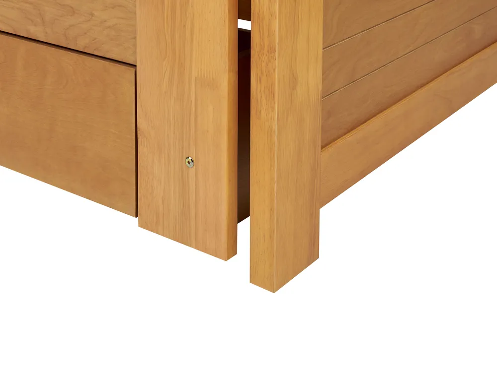 Bed with Storage Drawers Wood CAHORS 90 x 200 cm (EU Single) Brown_912570