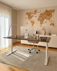 Työpöytä sähkösäädettävä DESTINAS 180 cm 80 cm Ruskea/valkoinen_1024218