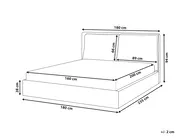 Bed Fabric BAJONNA 160 x 200 cm (EU King Size) Light Grey_1007192