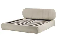 Ottoman Bed CAMPAN Fabric Taupe 180 x 200 cm (EU Super King)_1056200