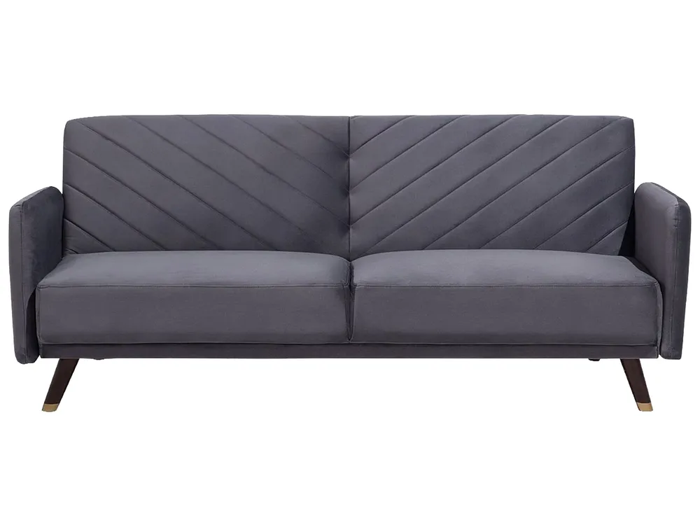 Sofa Bed 3 Seater SENJA Velvet Grey