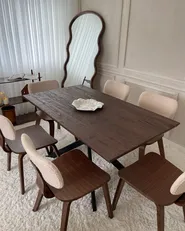 Set med 2 matstolar LUCINDA Trä Mörkbrun_976417