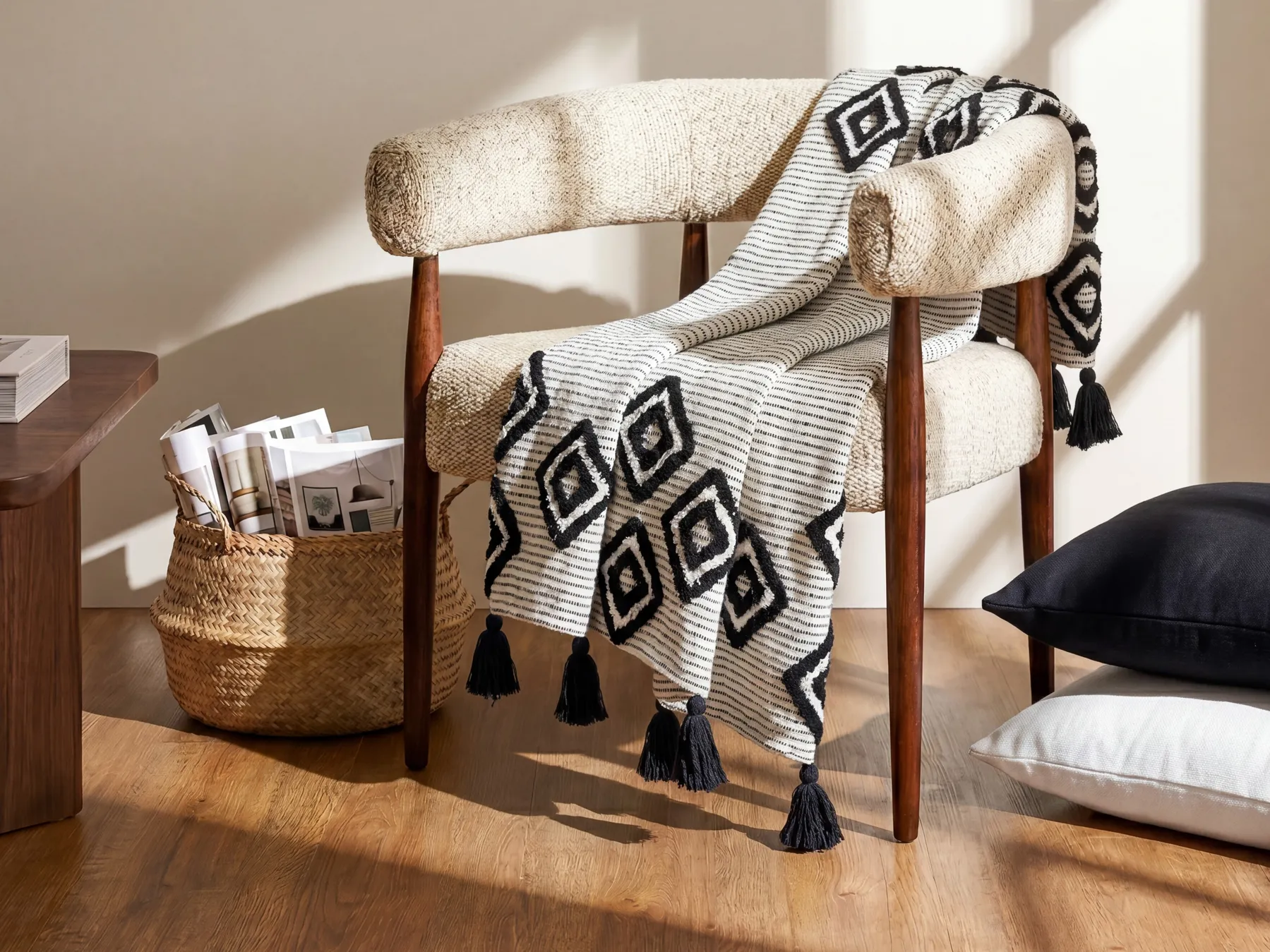 Blanket SAATLI 130 x 150 cm White_864040