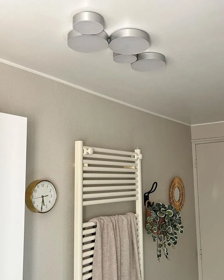 LED Ceiling Lamp LUGA Metal Silver_880087