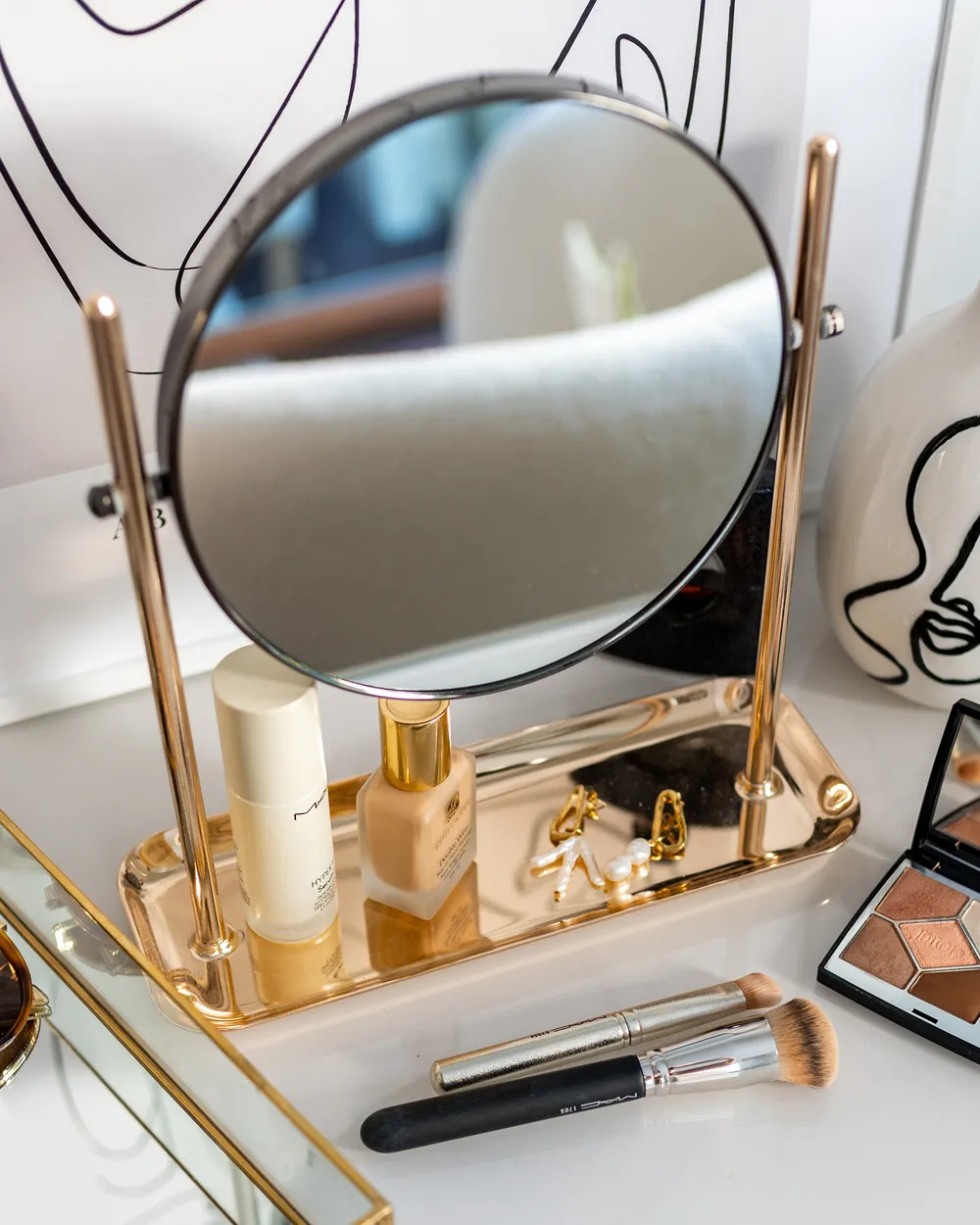 Makeup Mirror FINISTERE Gold_884861