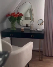 Konsolbord WESTPORT 115 cm 50 cm med lådor Svart/ Guld_923179