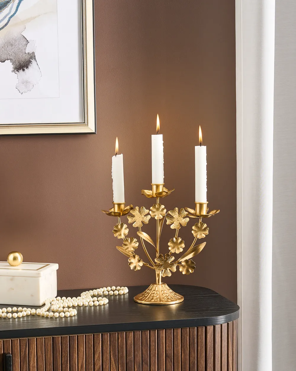 Candle Holder RAMADA 25 cm Metal Gold