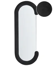 Wall Mirror LOCHES 54 cm 158 cm Velvet Black_946206