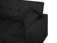 Sofa Bed 3 Seater GLOMMA Fabric Black_718004