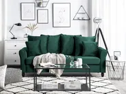 Sofa 3 Seater BORNHOLM Velvet Dark Green_748498