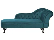 Right-Hand Chaise Longue NIMES Velvet Teal_805925