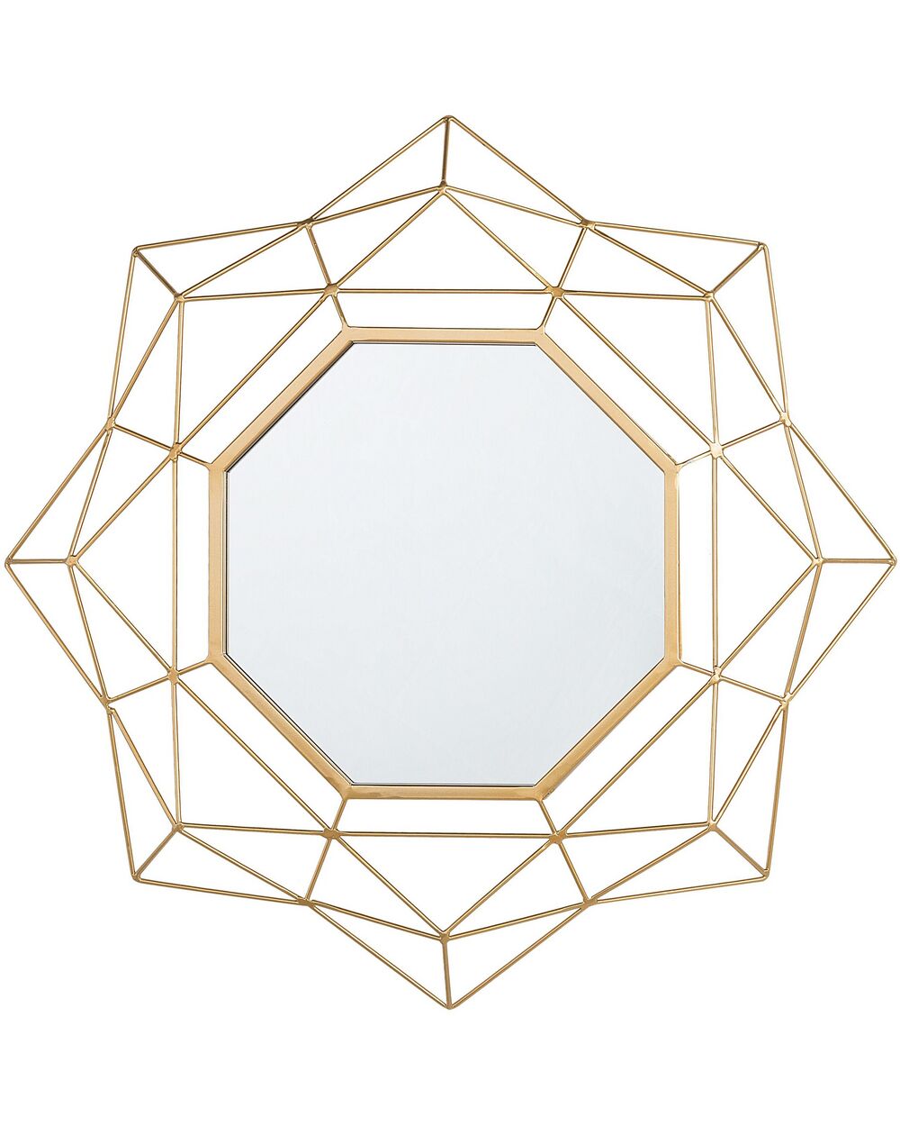 Väggspegel HILLION 60 cm 60 cm Metall Guld