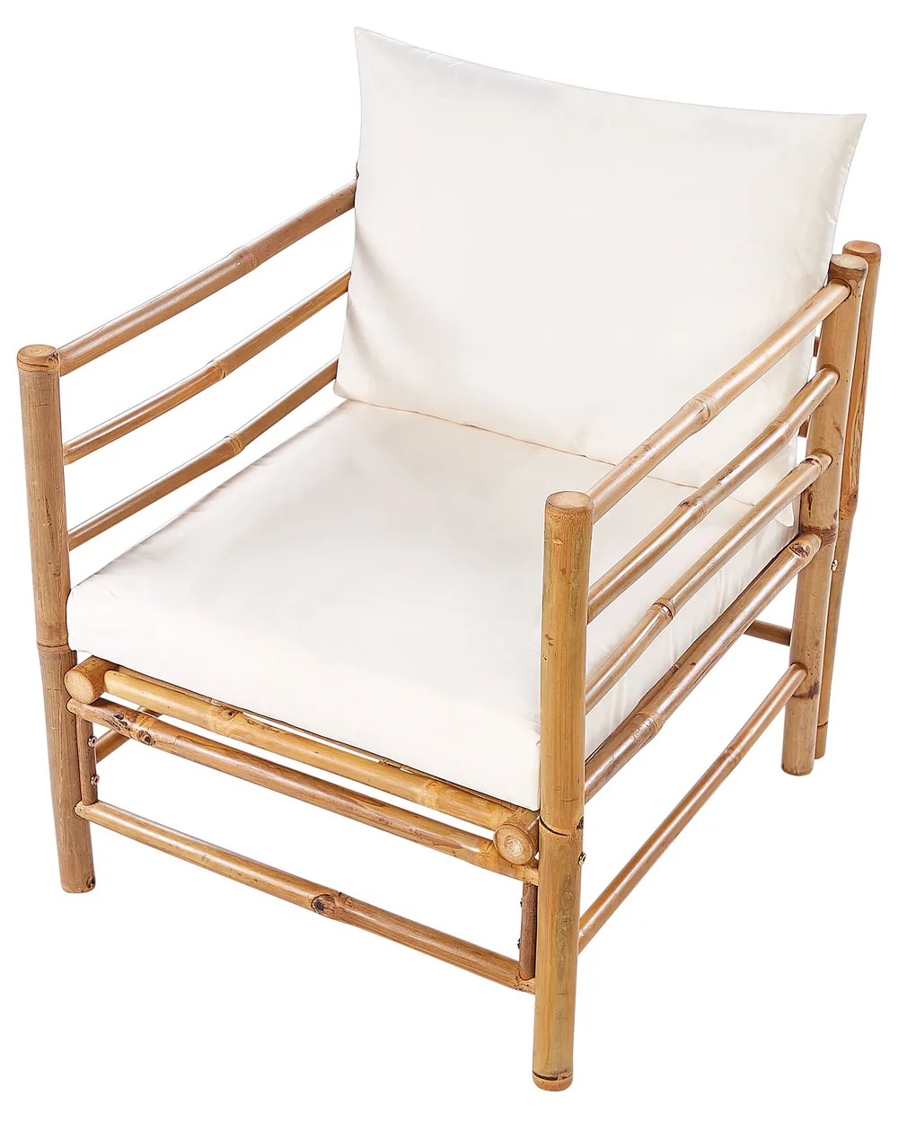 Trädgårdsfåtölj CERRETO Bambu Off-White_909436