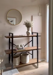 3 Tier Shelving Unit TIMBER 111 cm Light Brown_957863