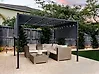 Paviljong LED PARGA 310 cm x 310 cm Metall Mörkgrå
