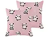 Set of 2 Decorative Cushions TALOKAN 45 x 45 cm Cotton Pink