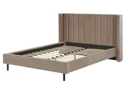 Bed Velvet VILLETTE 160 x 200 cm (EU King Size) Taupe_885601