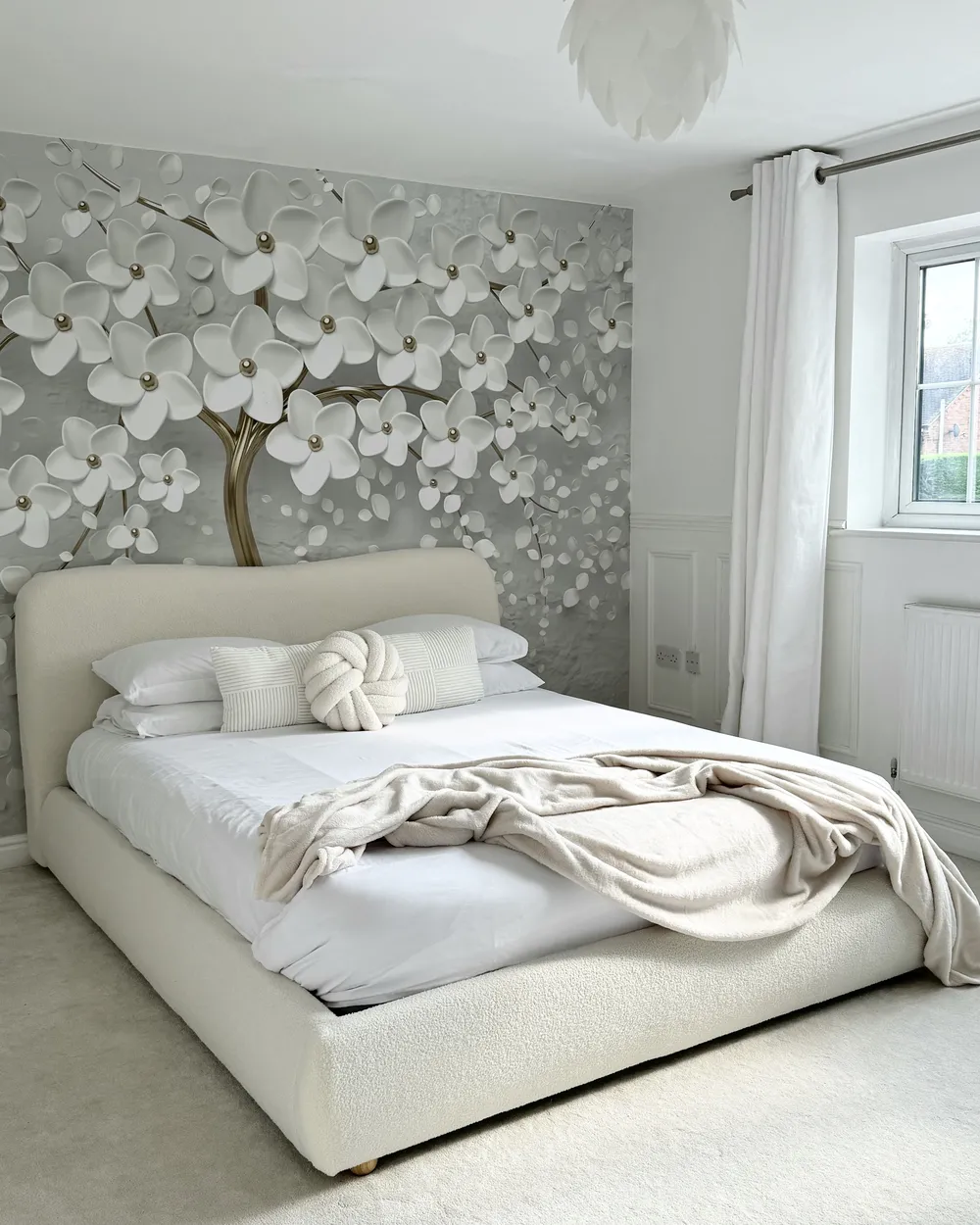 Set of 2 Decorative Cushions MILLET 30 x 50 cm Corduroy Off-White Geometric Pattern_940102