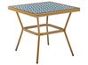 Bistro Table CASPRI 80 cm 80 cm PE Rattan Blue/ White