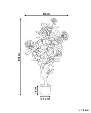 Konstgjord växt HORTENSIUM 120 cm Röd_1103854