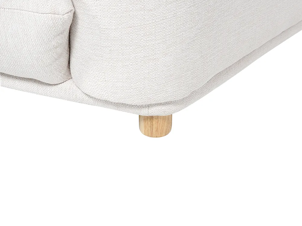 Living Room Set 5 Seater LUVOS Fabric Off-White_972253