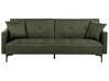Sofa Bed 3 Seater LUCAN Fabric Green