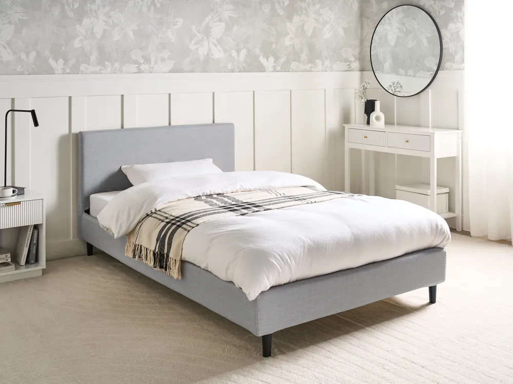 Bed Frame Cover FITOU 120 x 200 cm Light Grey