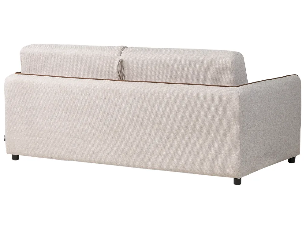 Sofa Bed 2 Seater ISHOJ Fabric Light Beige_939955