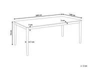 Dining Table ERMELO Natural Ash Wood 200 cm 100 cm_897120