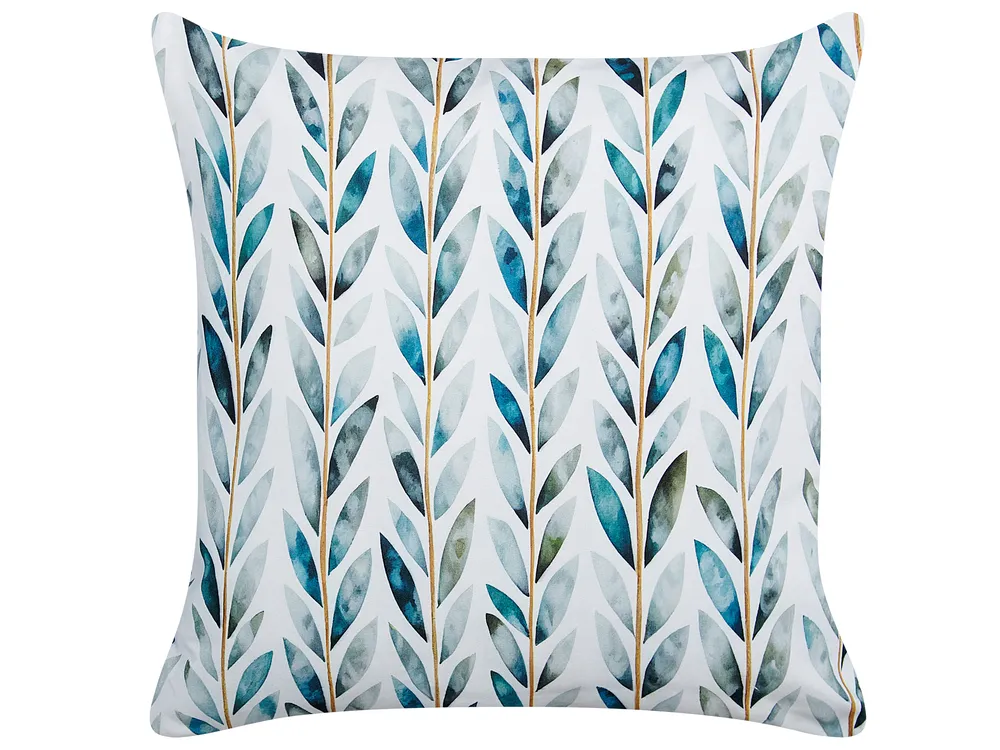 Set of 2 Outdoor Cushions LOANO Plant Pattern 45 x 45 cm Green_881296