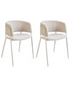 Ruokatuolisetti 2 kpl SPRINGER chenille Vaaleanbeige