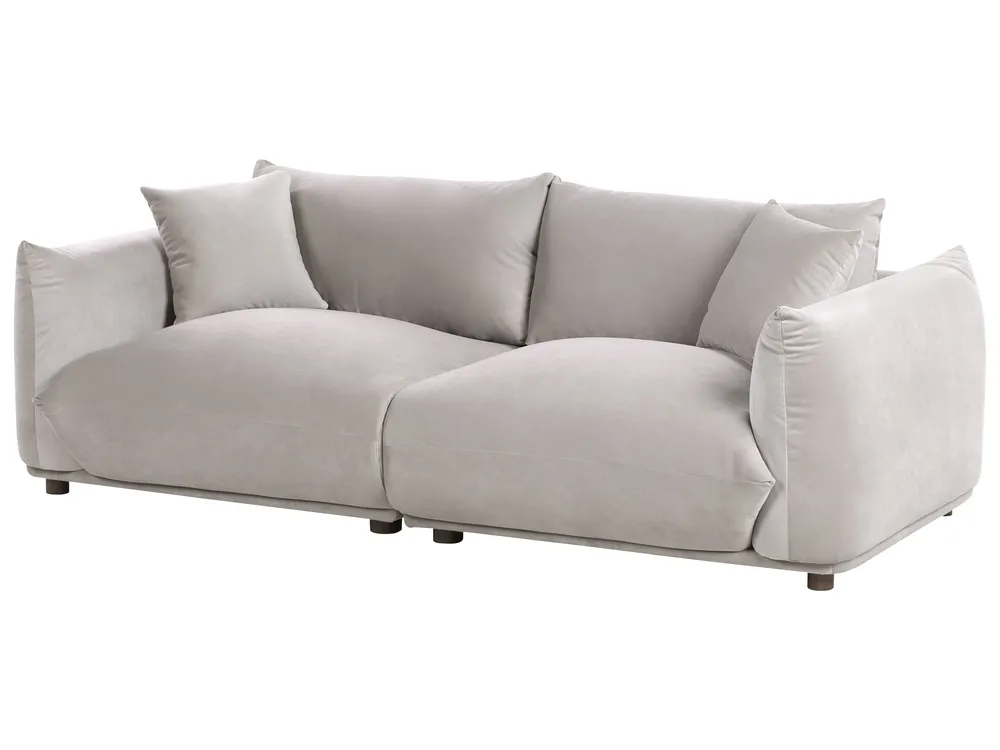 Living Room Set 5 Seater LUVOS Velvet Taupe_971952