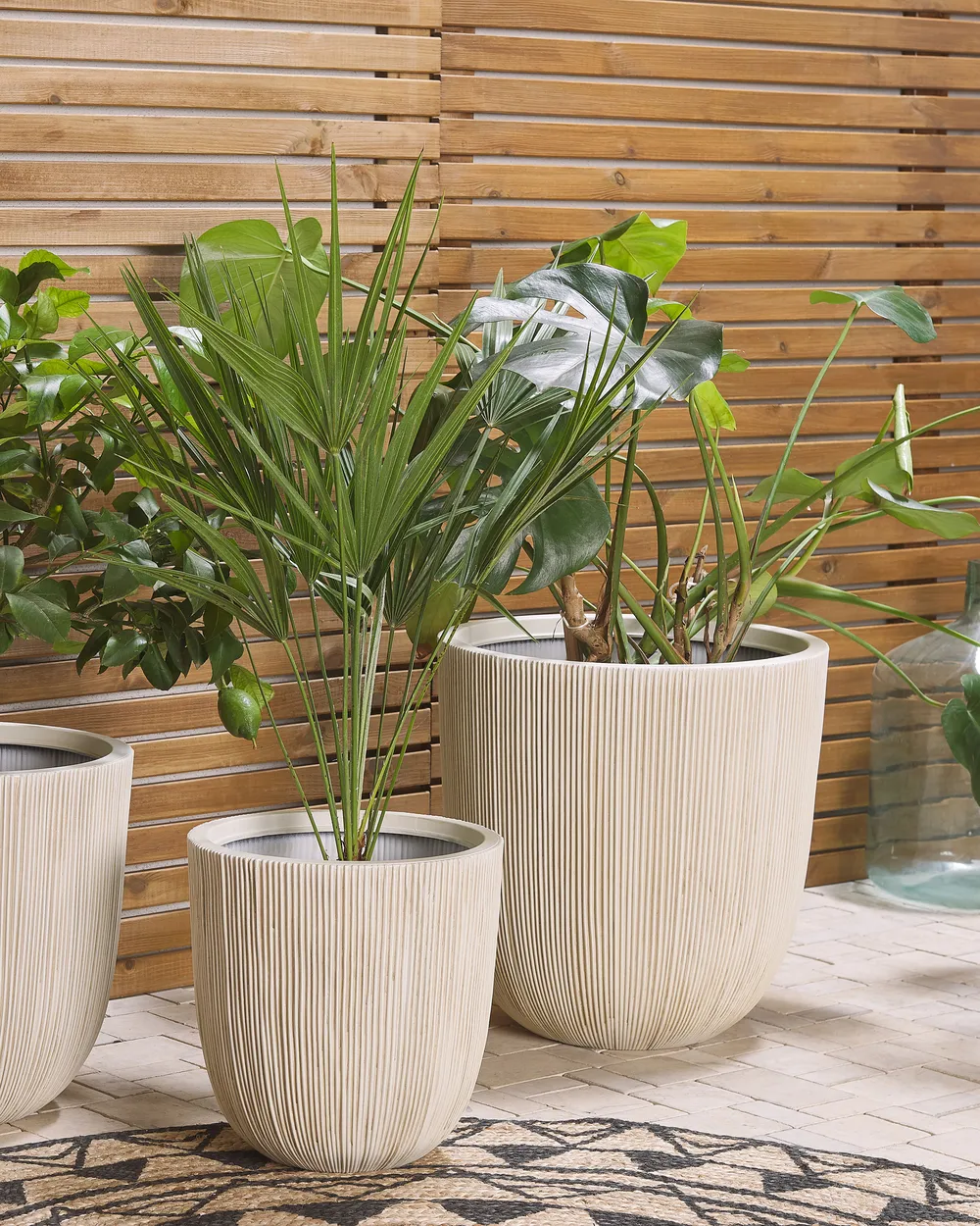 Plant Pot CHIOS 44 cm Beige