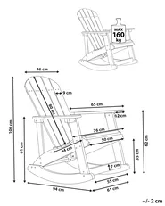 Garden Rocking Chair ADIRONDACK Dark Grey_873006