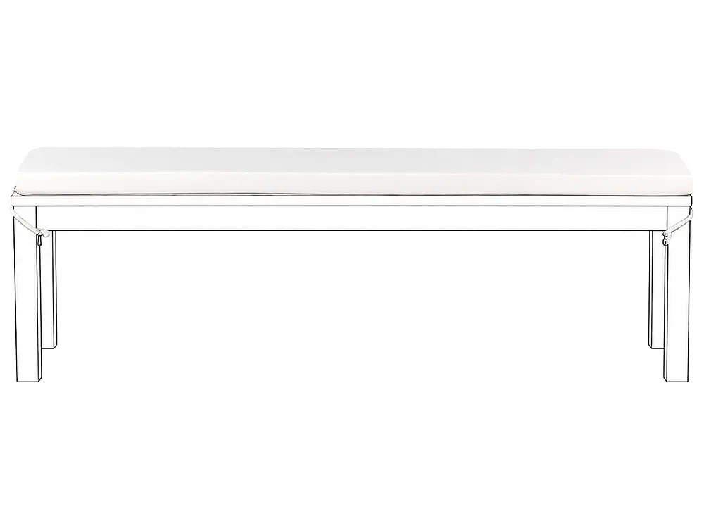 Sittdyna för bänk TUSCANIA 157 x 34 cm Off-White