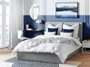 Ottoman Bed LORIENT Fabric Light Grey 140 x 200 cm (EU Double)