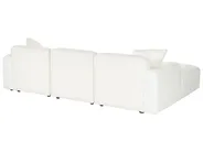 Modular Corner Sofa 3 Seater HEDE with Ottoman Boucle White Right Hand_1091925