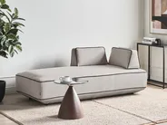 Chaise Longue SEILLANS Fabric Light Grey_1004512