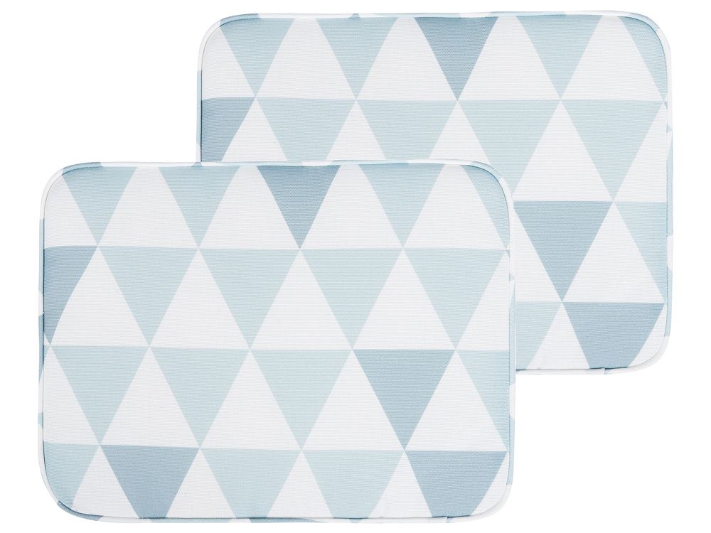 Set of 2 Garden Chair Cushions FIJI 29 x 38 cm Blue