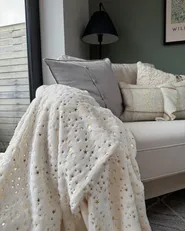 Blanket ALAZEYA 150 x 200 cm Off-White_978247