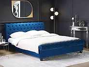 Bed Velvet AVALLON 160 x 200 cm (EU King Size) Navy Blue_1176397