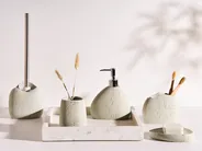 Set med badrumstillbehör i 5 delar COATA Ljusbeige_996301