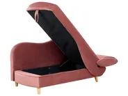 Right-Hand Chaise Longue MERI with Storage Velvet Pink_914305