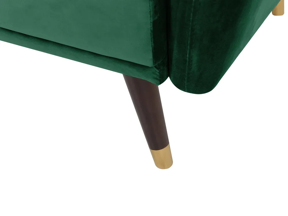 Sofa Bed 3 Seater VIMMERBY Velvet Emerald Green_771565