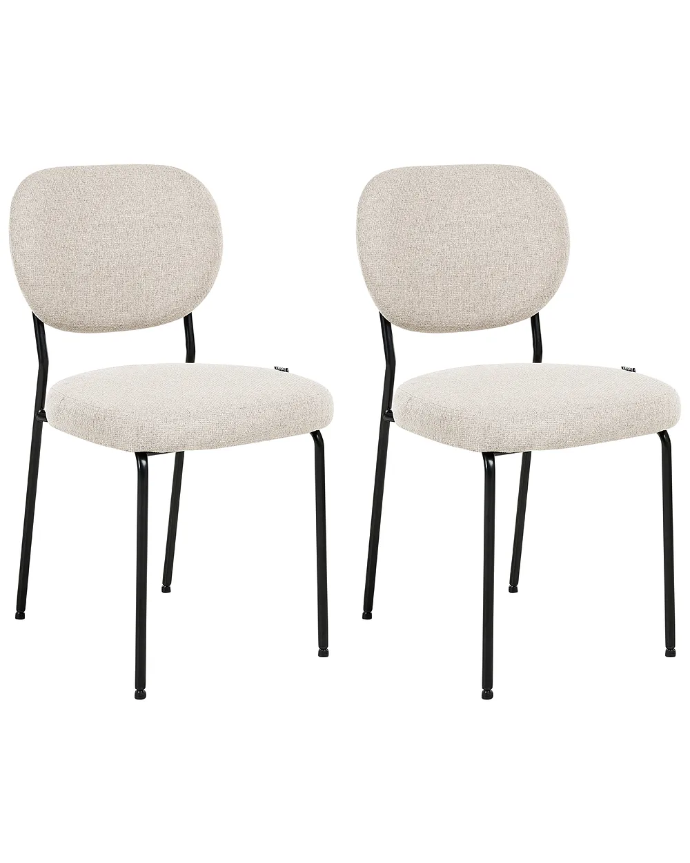 Sett med 2 spisestoler LOLETA Lys beige