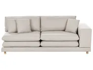 Sofa 2 Seater HEDEN with Cushion Fabric Light Beige_950525
